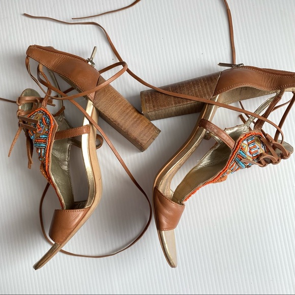 Sam Edelman | Yvette | Tribal Beaded Block Heels - Picture 8 of 10